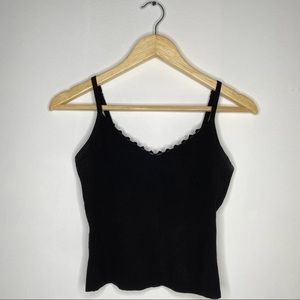 D&C Girls Black Thick Knit Tank Size S